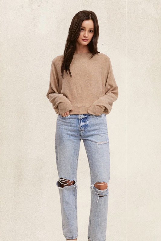 Short Lux Boatneck Sweater