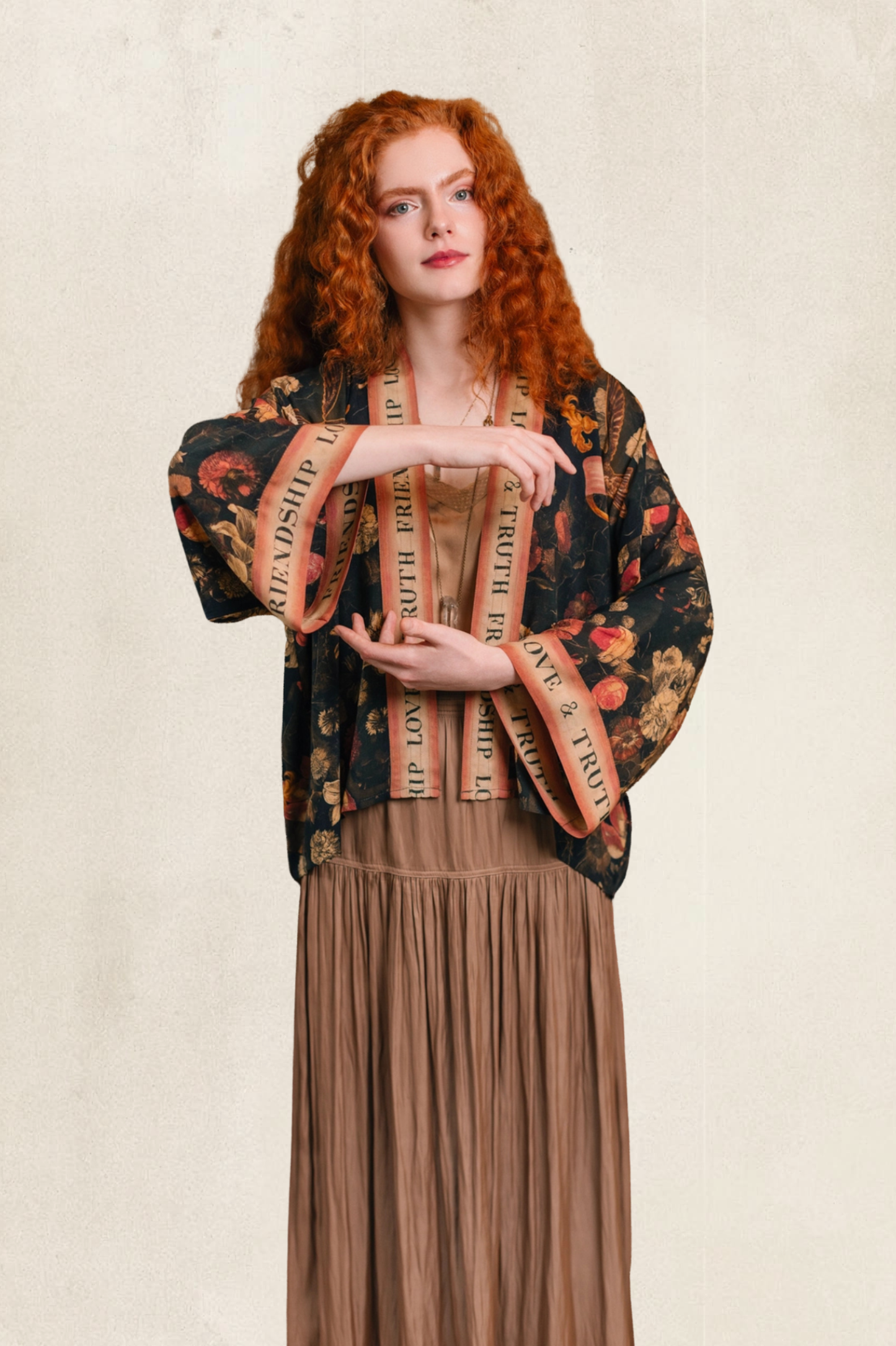 Heart of Gold Cropped Kimono