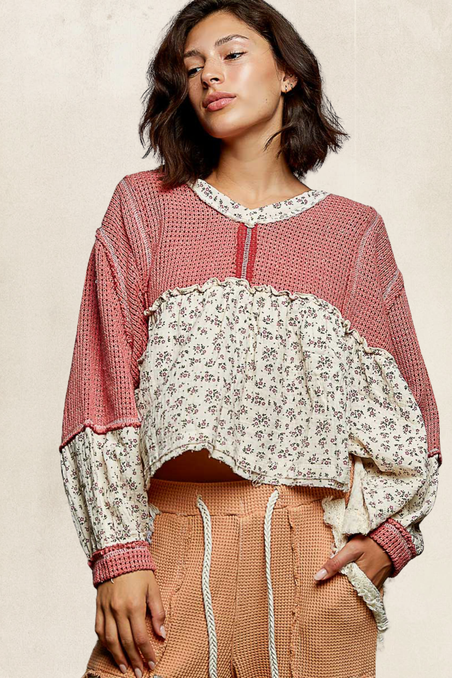 Cut & Sew Ruffle Top