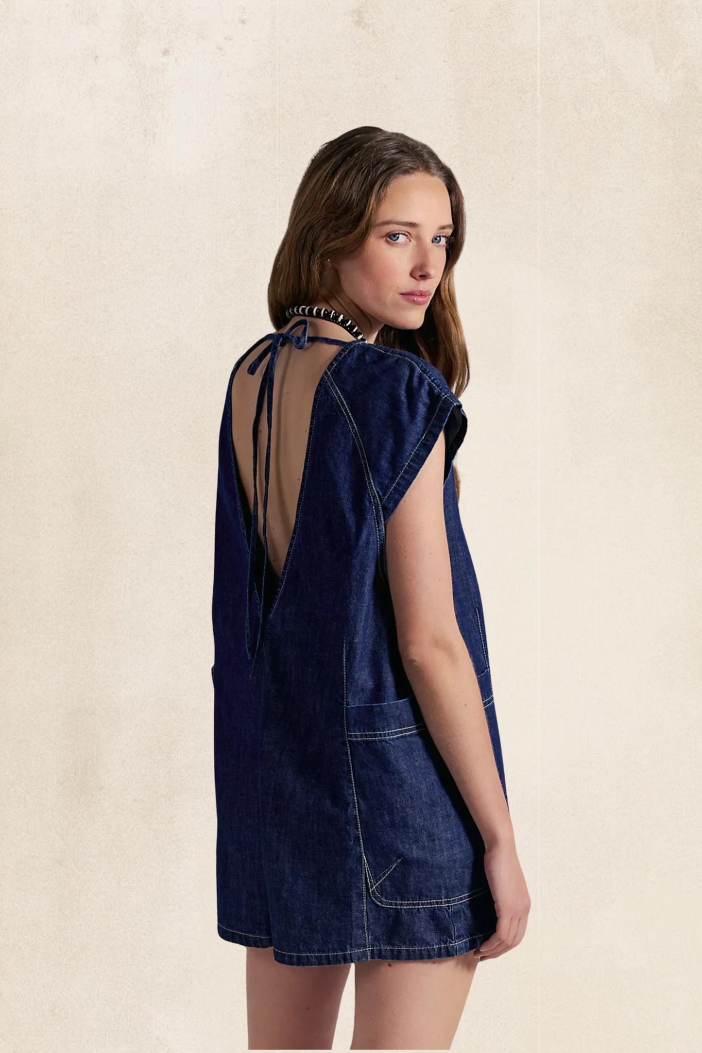 Free Fall Denim Romper