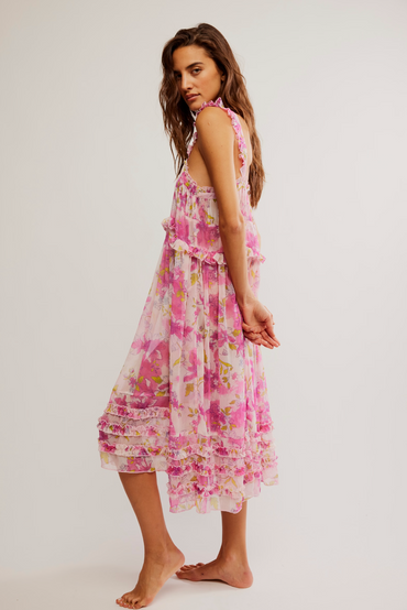 Moon Phase Printed Midi