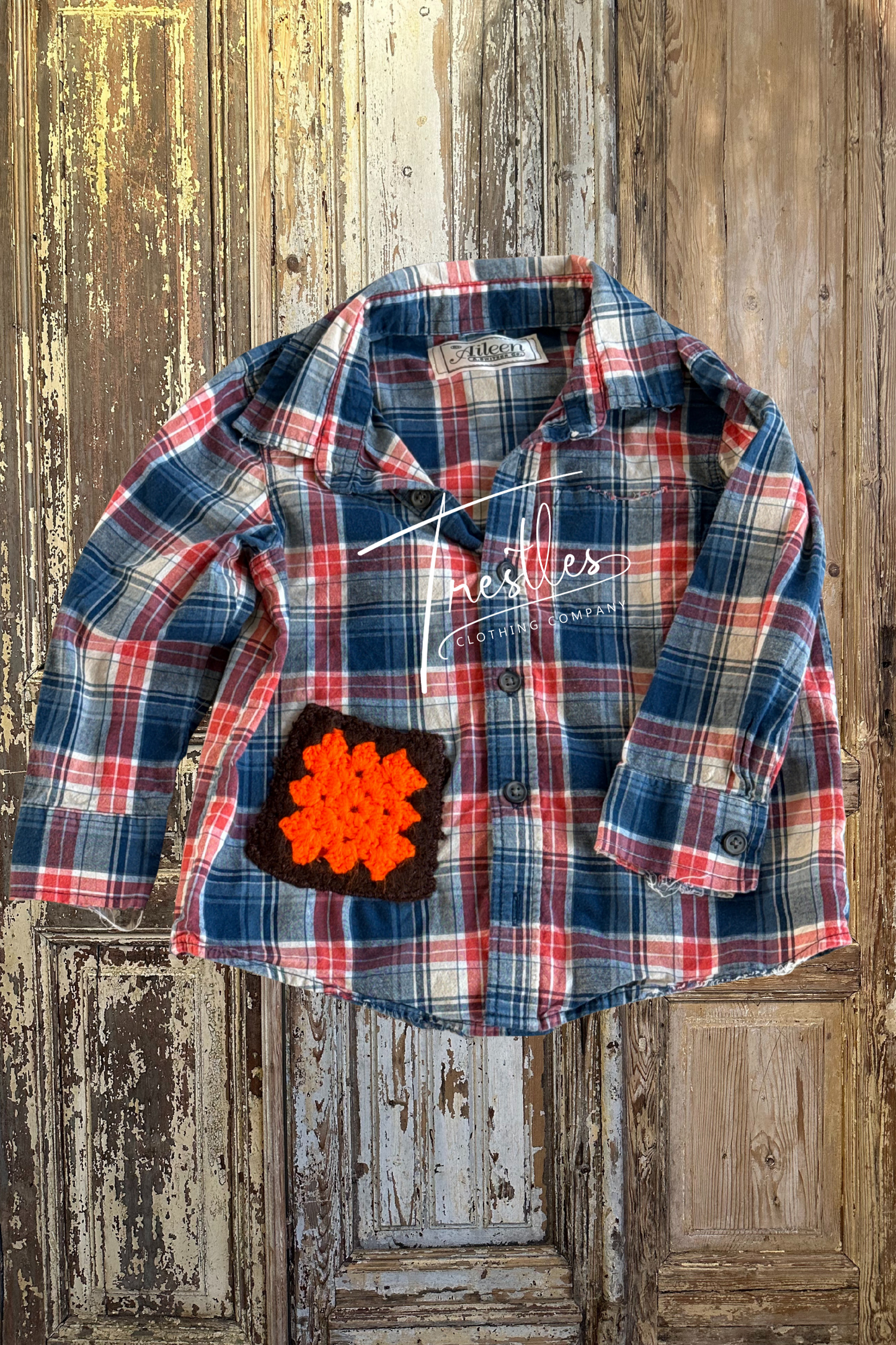 Plaid w/ Crochet Square