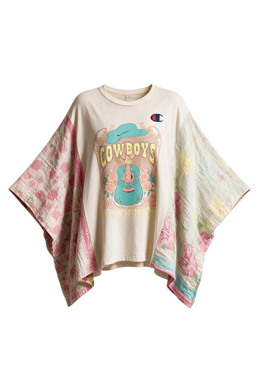 Up Cycled Cowboys & Country Music Poncho
