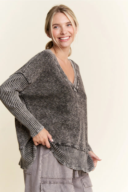 V Melange Sweater