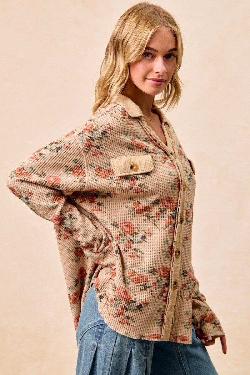 Floral Thermal Shacket