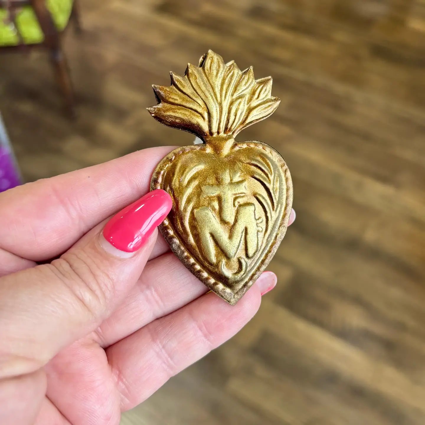 Jesus Mary Heart Bubble Ornament