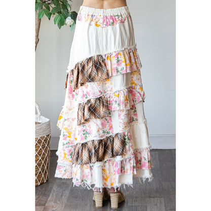 Plaid & Floral  Maxi