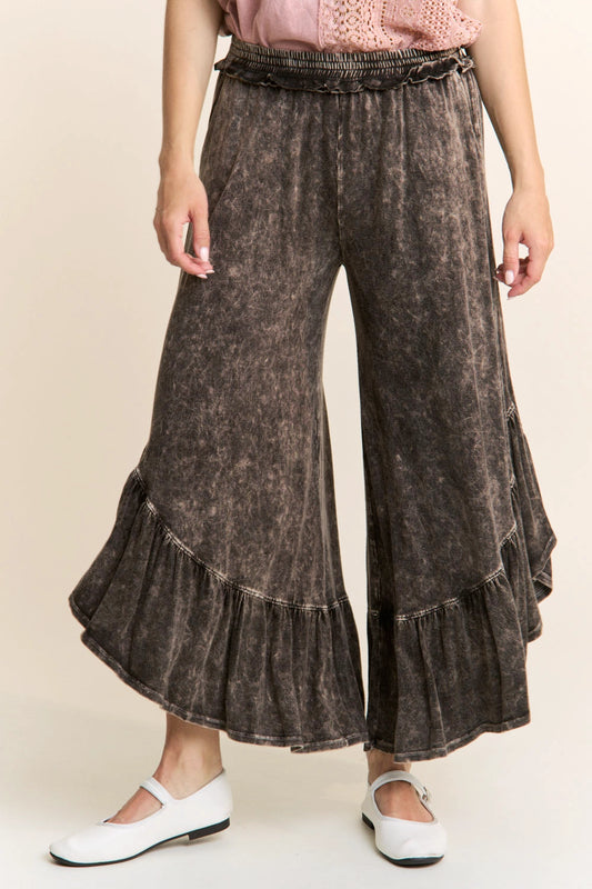 Mineral Knit Ruffle Pants