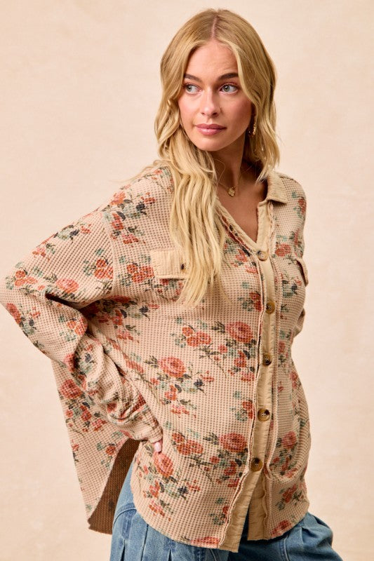 Floral Thermal Shacket