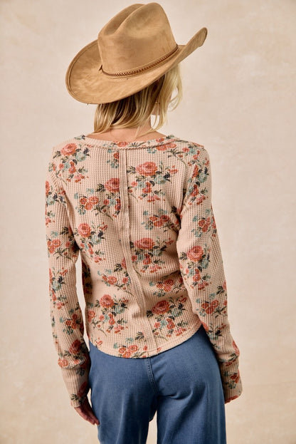 Floral Thumb Hole Thermal