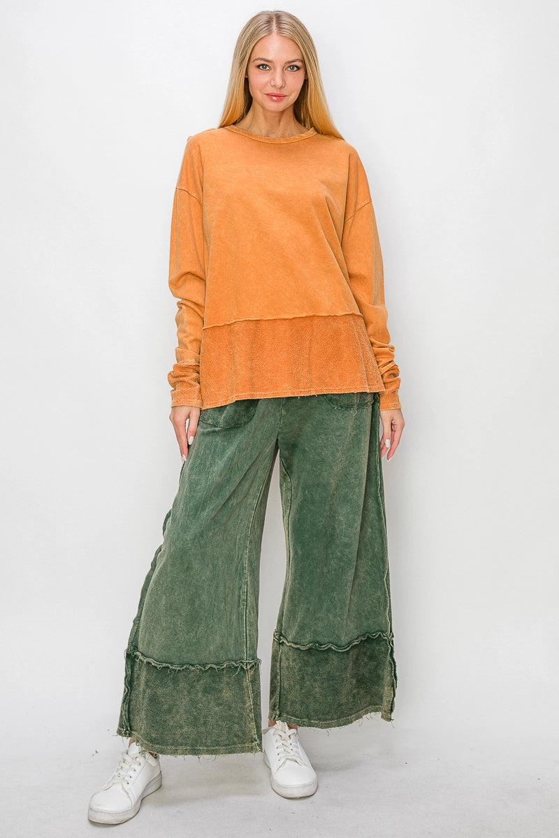 Raw Hem Knit Pants