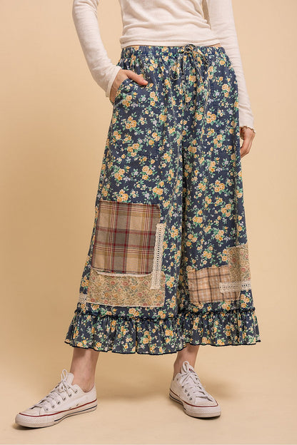 Floral Ruffled Pants