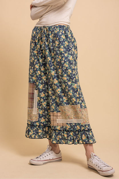 Floral Ruffled Pants