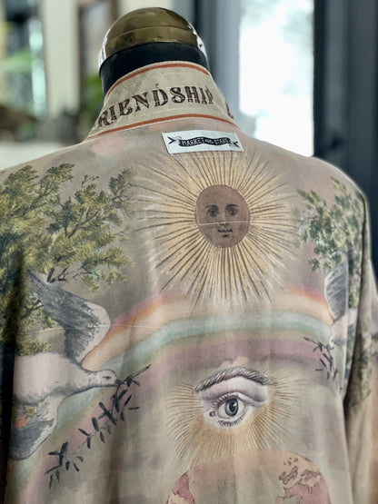 Friendship Love & Truth Cropped Kimono