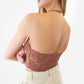 Lace Back Halter Top-9891