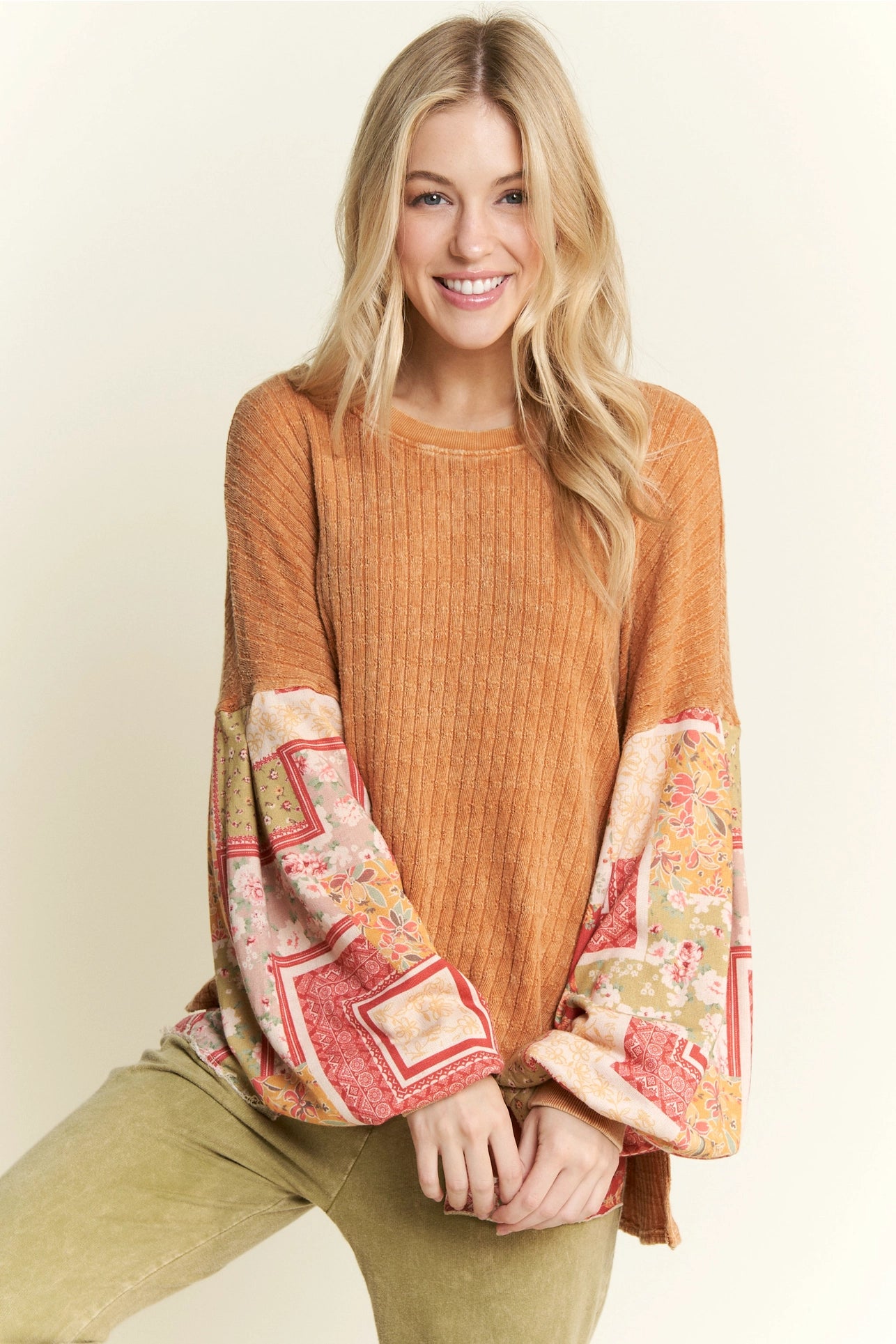 Bandana Sleeve Sweater