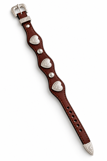Leather Heart Bracelet