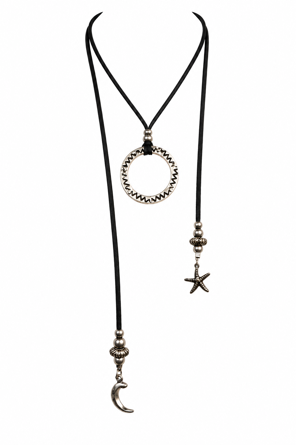 Circle Leather Necklace