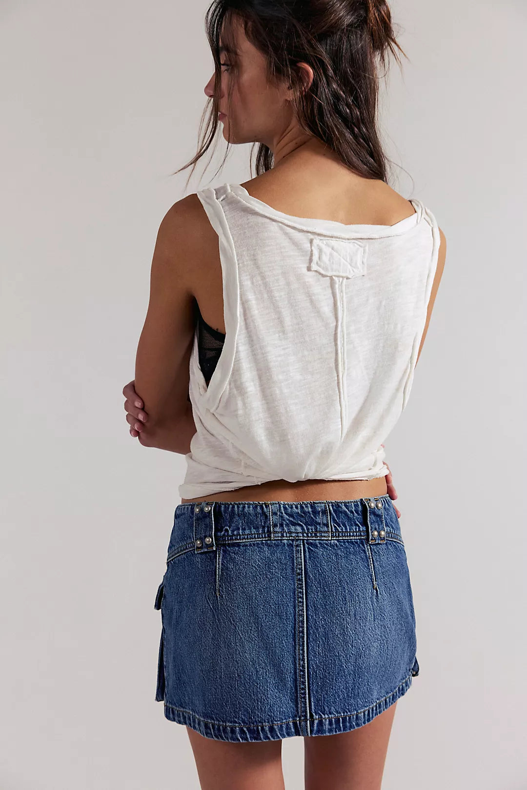 Hera Studded Denim Skirt