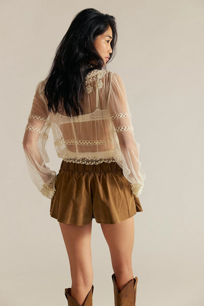 Paradise Found Suede Skort