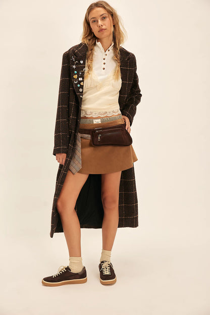 Paradise Found Suede Skort