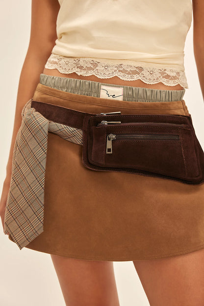 Paradise Found Suede Skort