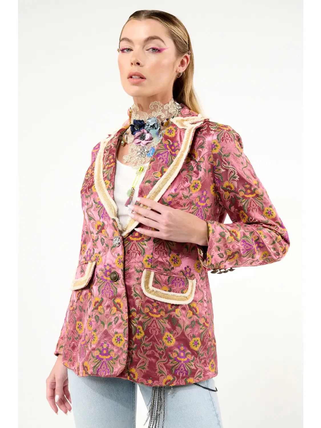 Renaissance Silk Jacquard Blazer