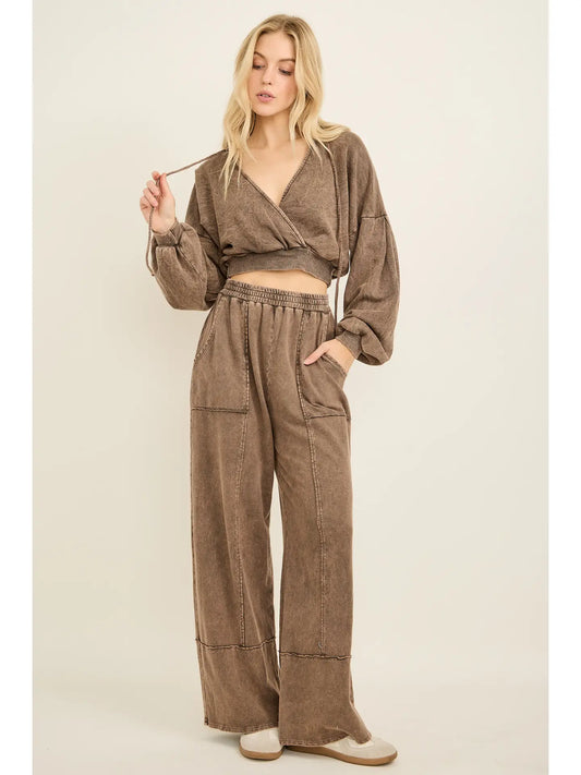 Surplice Cropped Hoodie