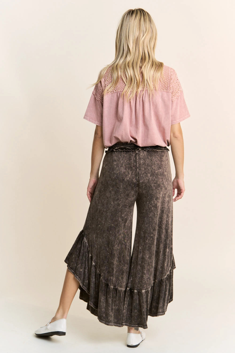Mineral Knit Ruffle Pants