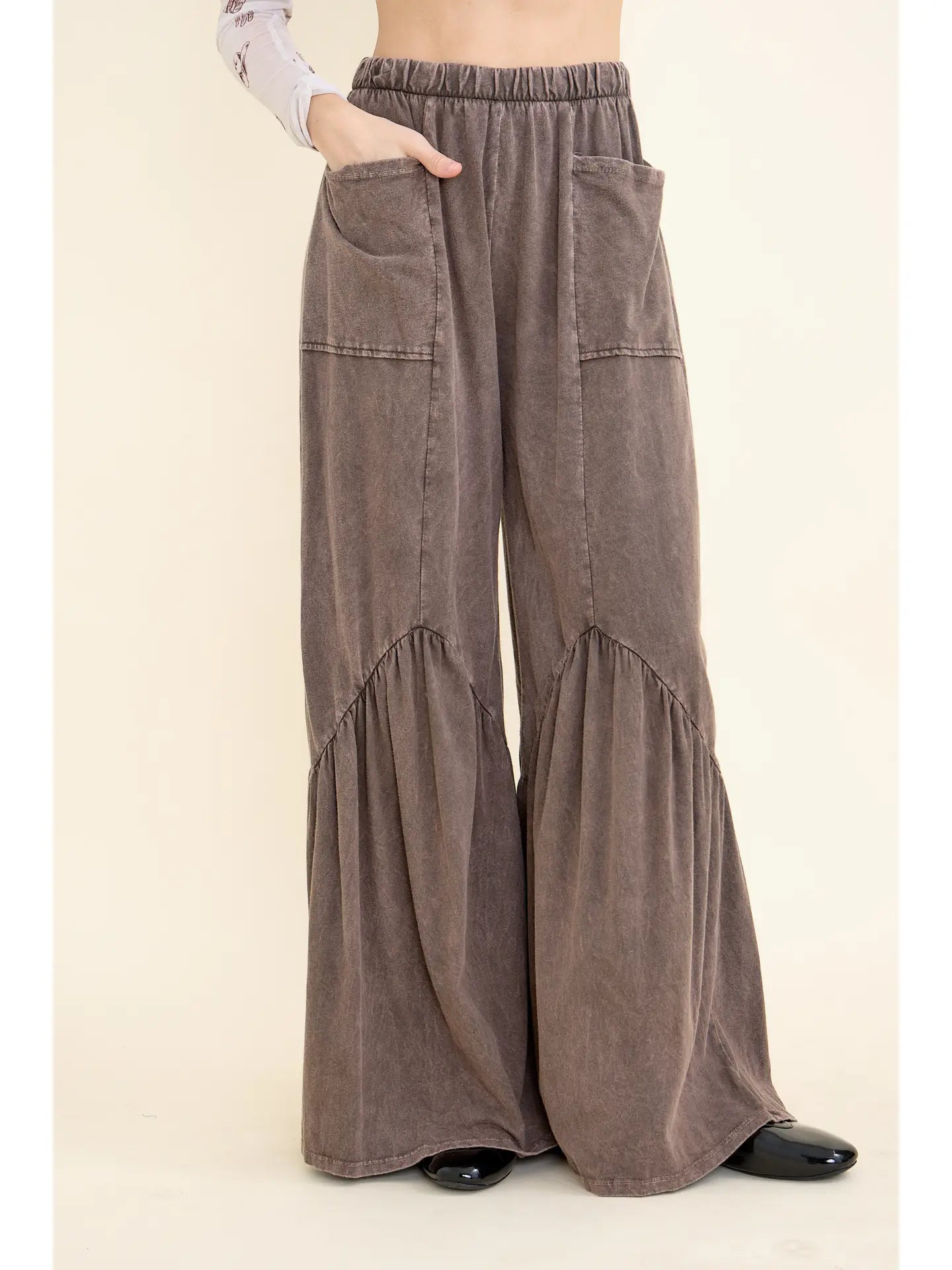 Bell Bottom Ruffle Pants