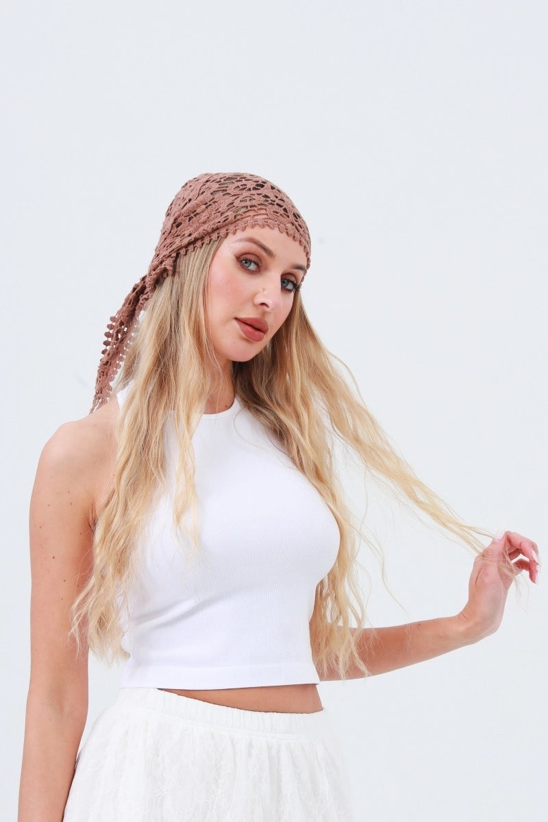 Hippie Crochet Bandana/Shawl