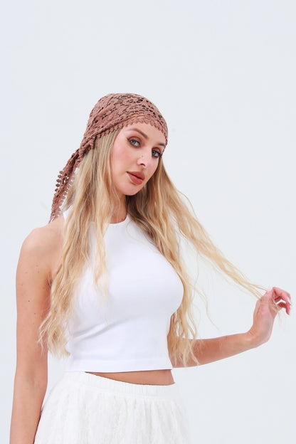 Hippie Crochet Bandana/Shawl