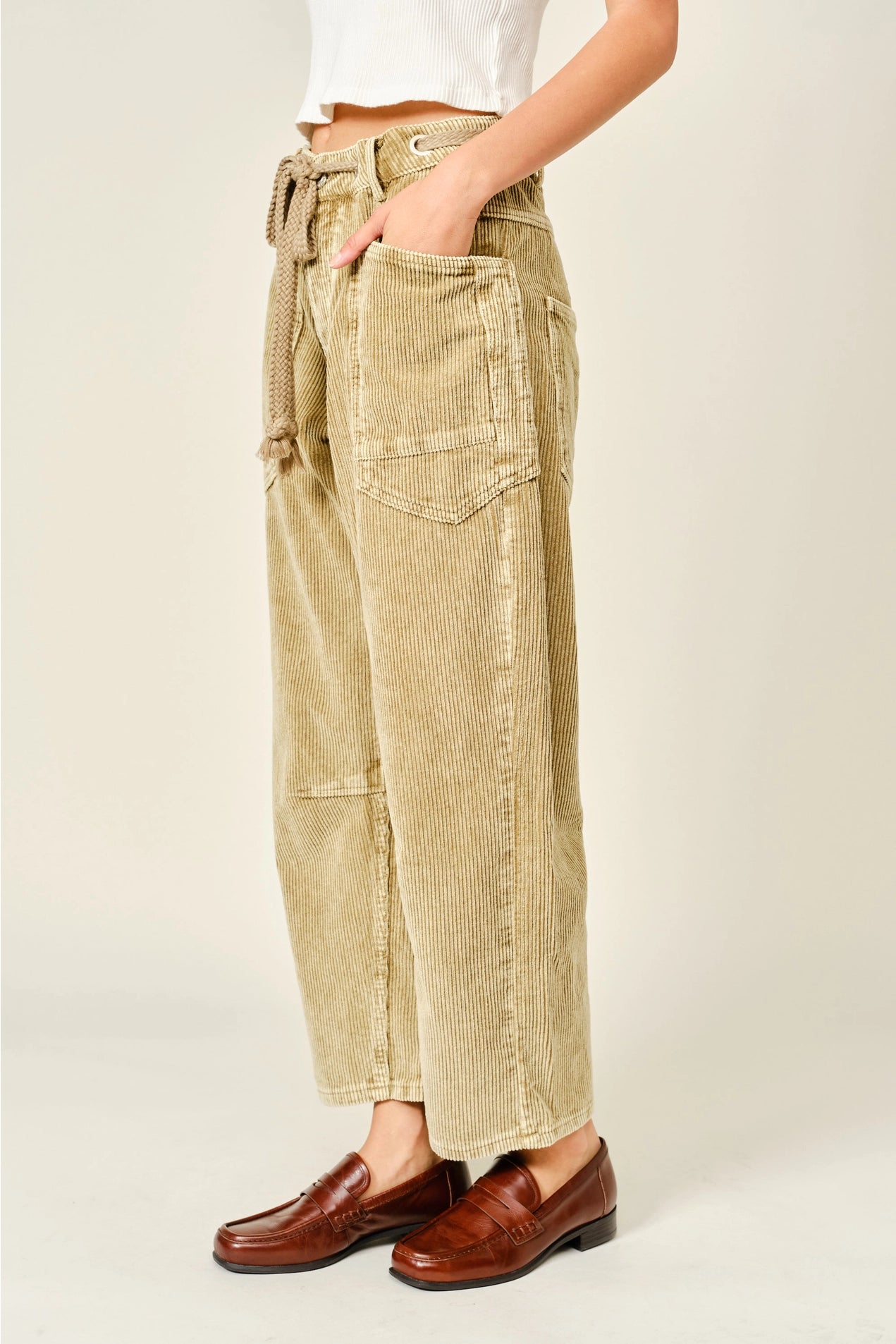 Corduroy Barrel Pants