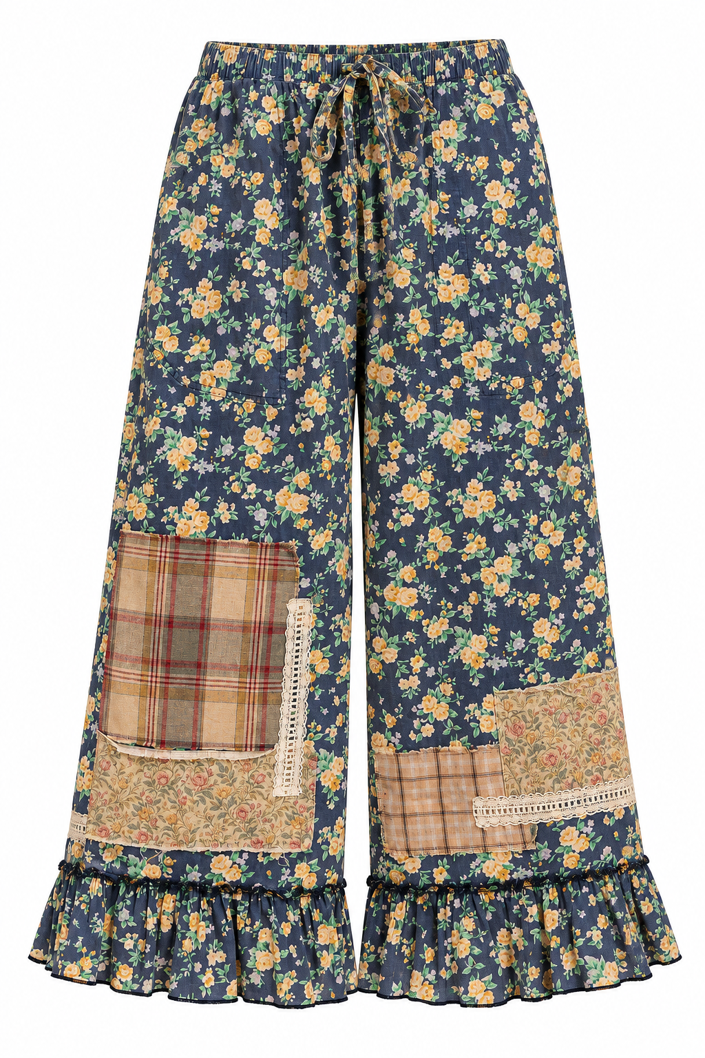 Floral Ruffled Pants