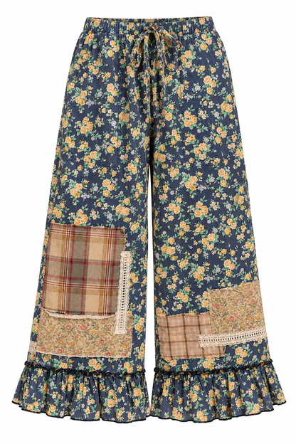 Floral Ruffled Pants