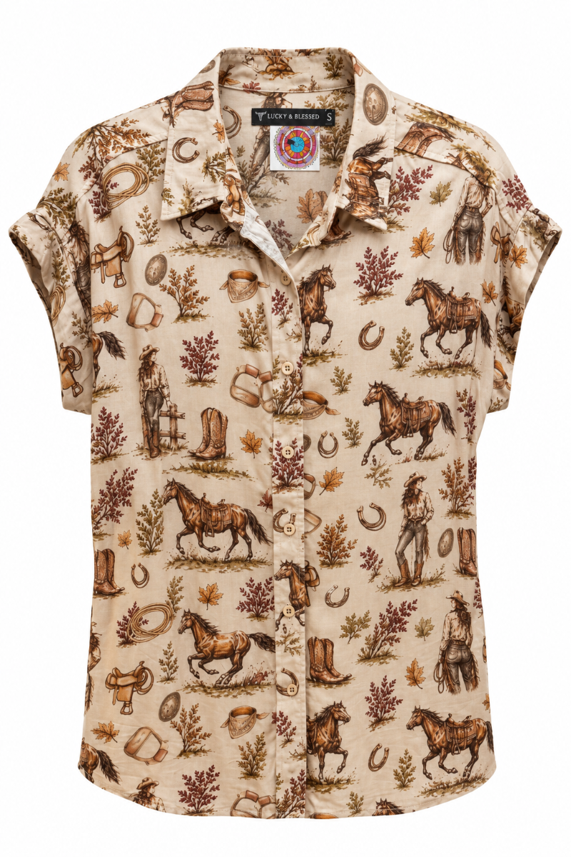 Horse Print Top