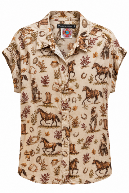 Horse Print Top