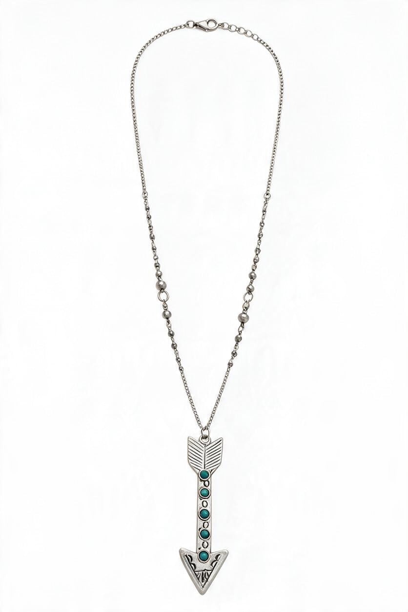 Long Turquoise Arrow Necklace