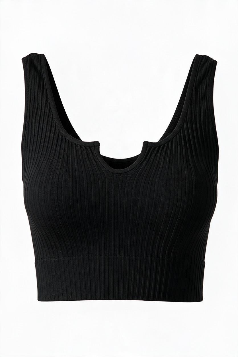 Notched Crop Tank-9903