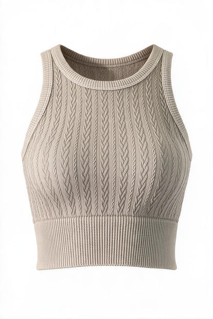 Vintage Cable Highneck Cami-9888