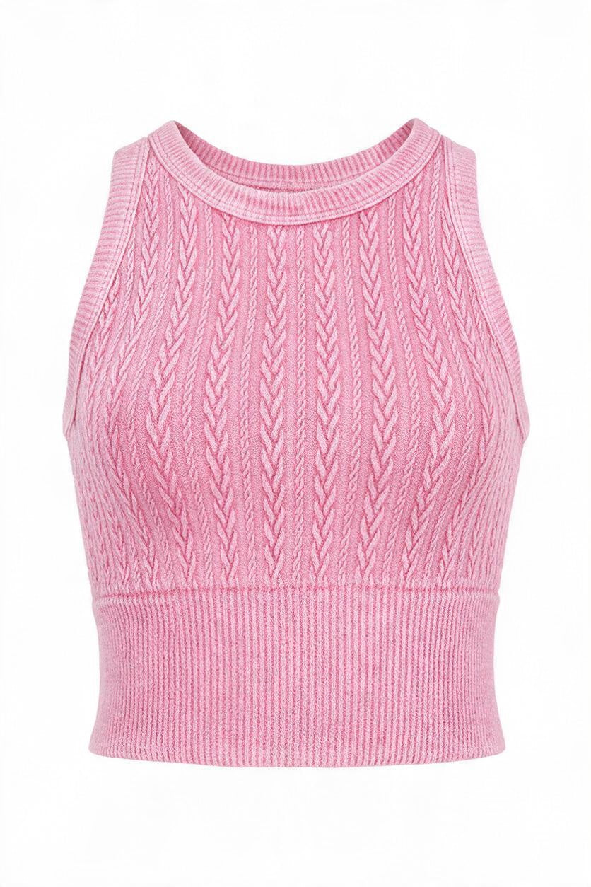 Vintage Cable Highneck Cami-9888