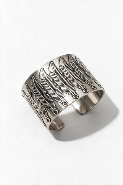 Feather Silver Cuff