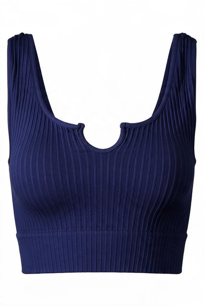 Notched Crop Tank-9903