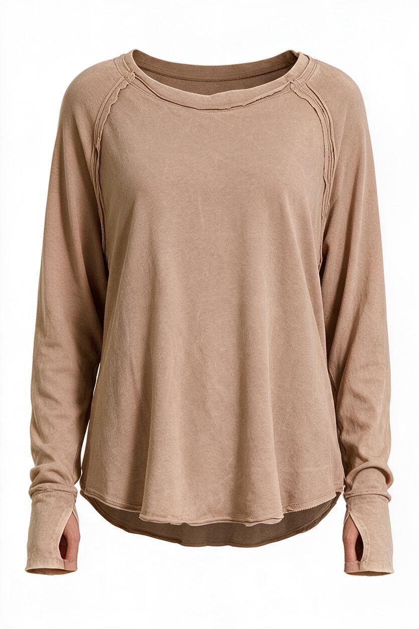 Thumbhole Scoop Top