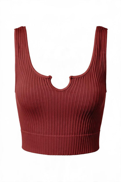 Notched Crop Tank-9903