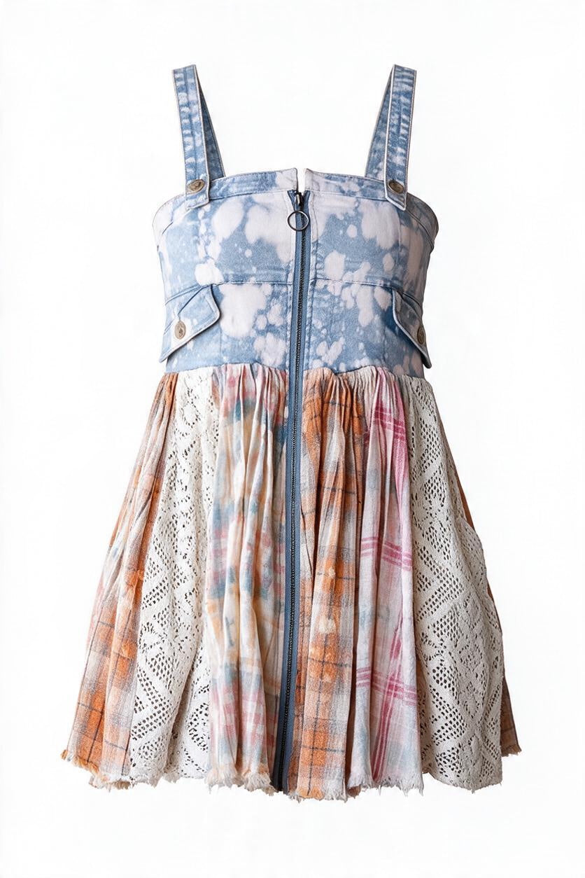 Denim Patch Top