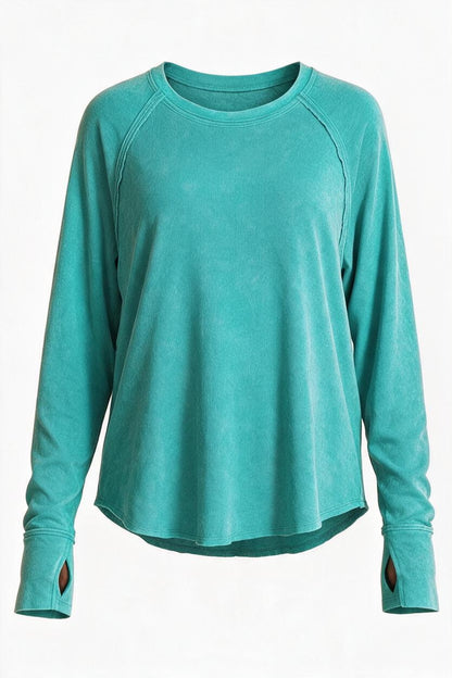 Thumbhole Scoop Top