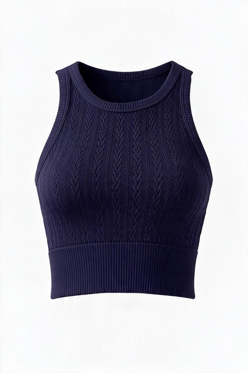 Cable Highneck Cami-9905