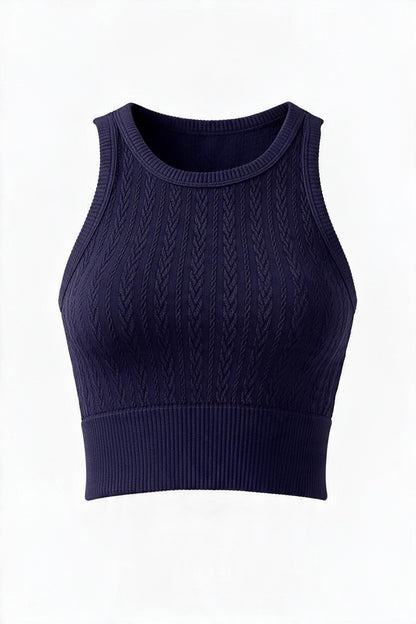 Cable Highneck Cami-9905