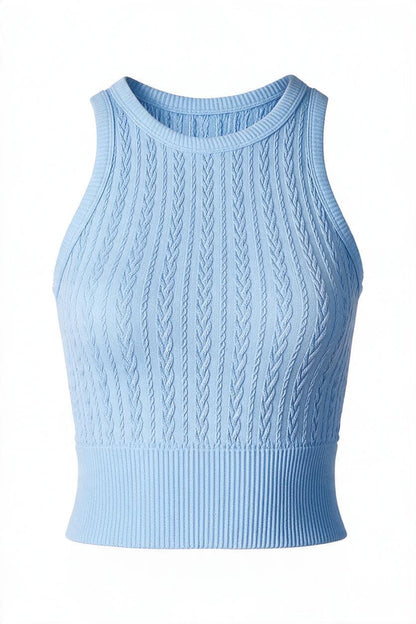 Cable Highneck Cami-9905